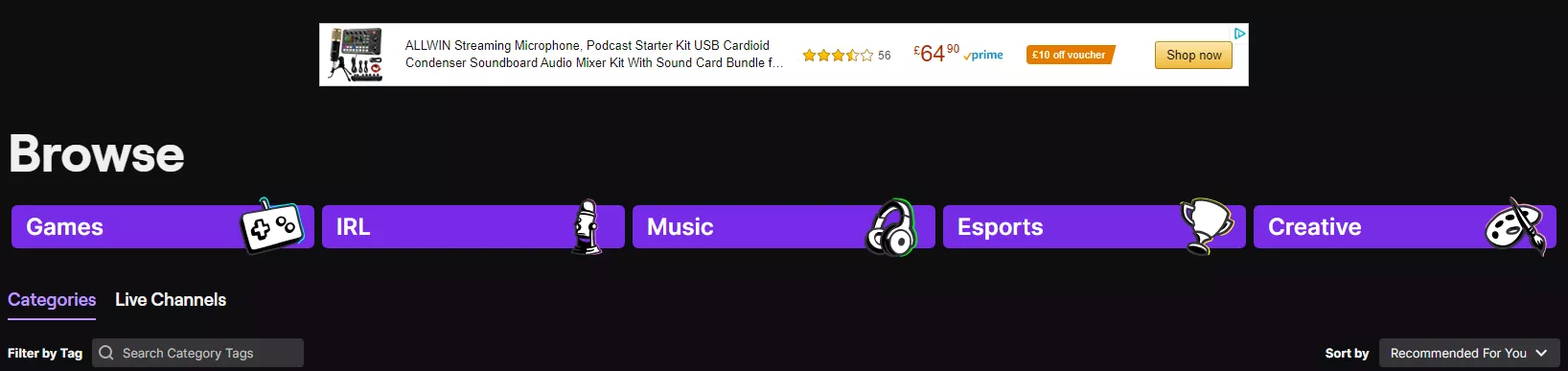 Anyone getting this on the browse page? Is this normal?