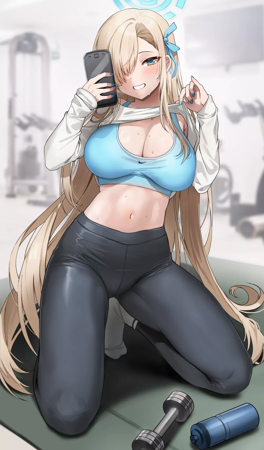 Asuna at the gym (Gijang) [Blue Archive]