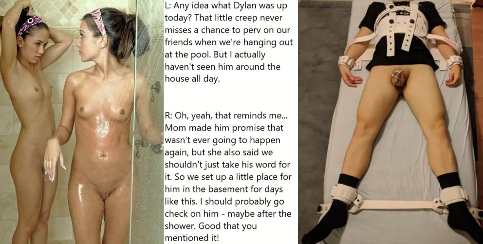 Chastity Fantasy: Caption 210. Zero tolerance for creepiness.