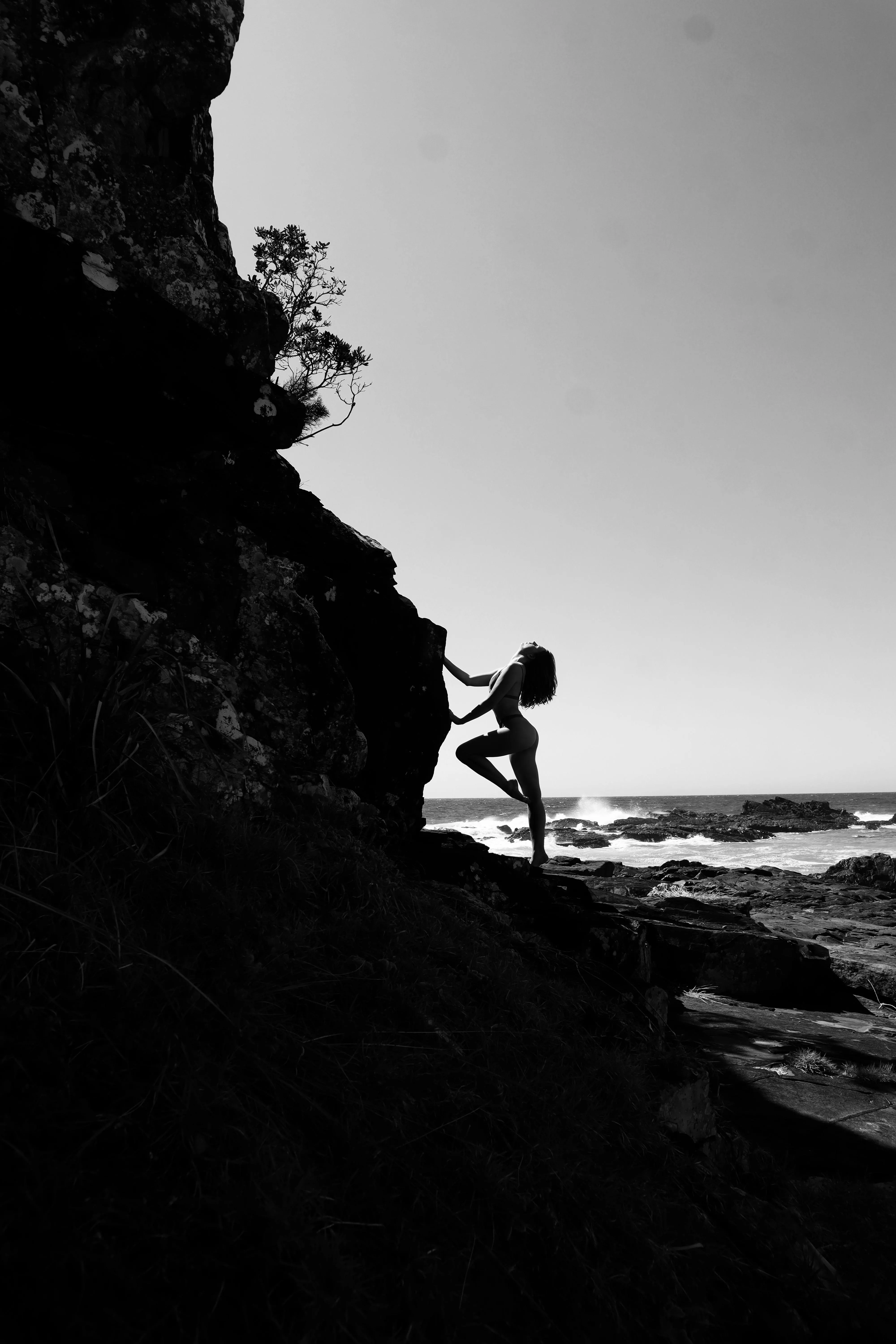 dancing by the ocean - self portrait
