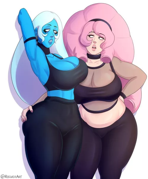 Goth Rose and Goth Blue are on the prowl (RocnerArt)