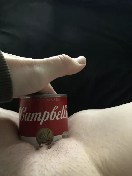 Here’s a can of soup to make you feel better 🥹😈