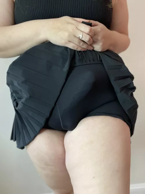 I have a surprise for you under my skirt.