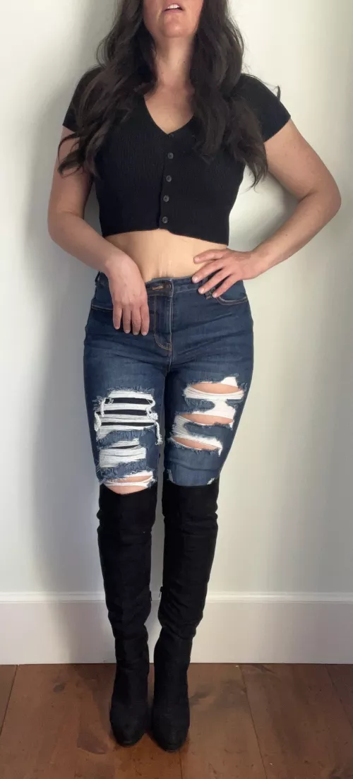 I love these Jeans showing my Thick Thighs