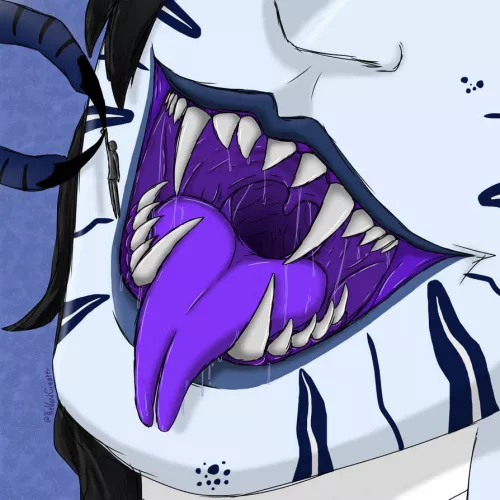 {image} Nemesis mawshot (naga) (by TheVoidCreeper, aka me)