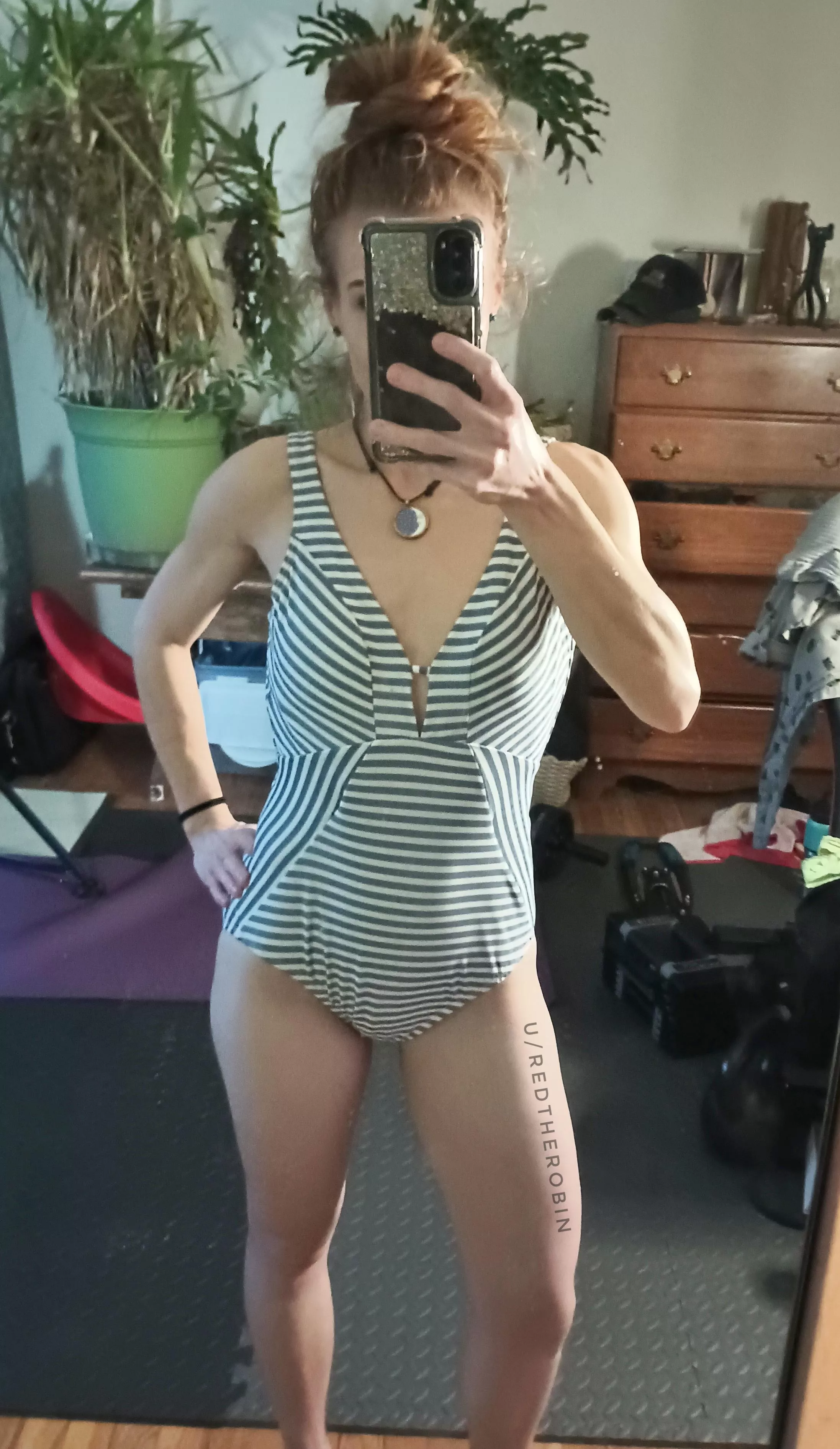 I've had this swimsuit for a couple years and have never actually worn it  swimming nudes by RedTheRobin