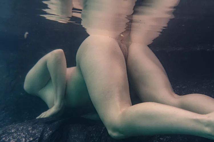 Kissing the glass mirror