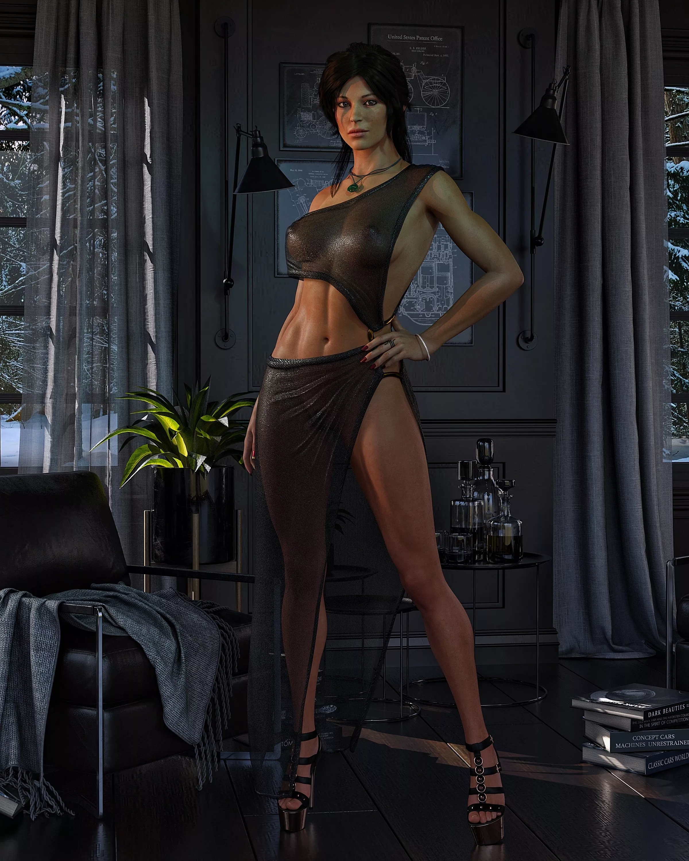 Lara Croft (Carbon art Render)