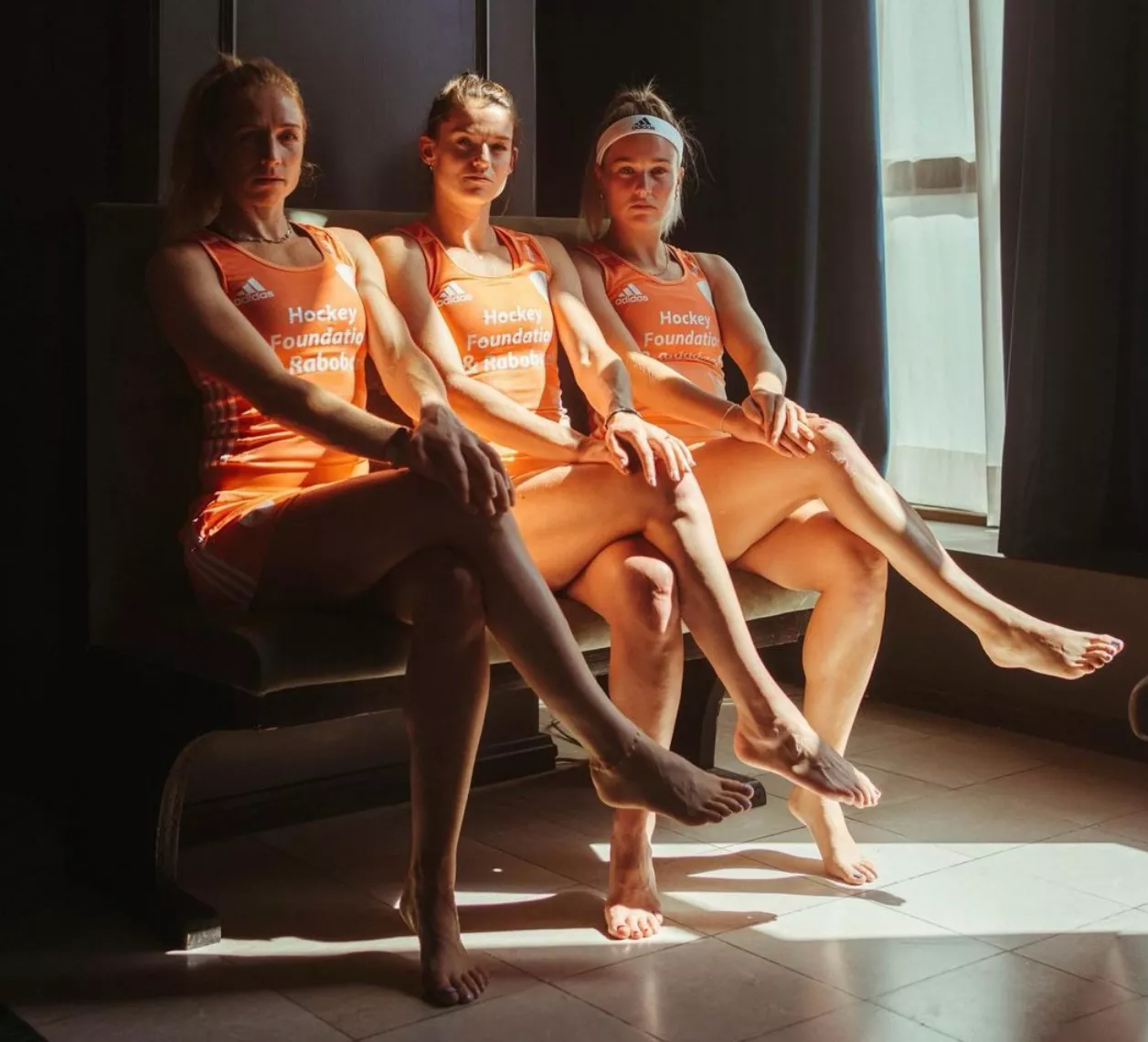 Margot van Geffen, Lidewij Welten and Pien Dicke - Dutch hockey players