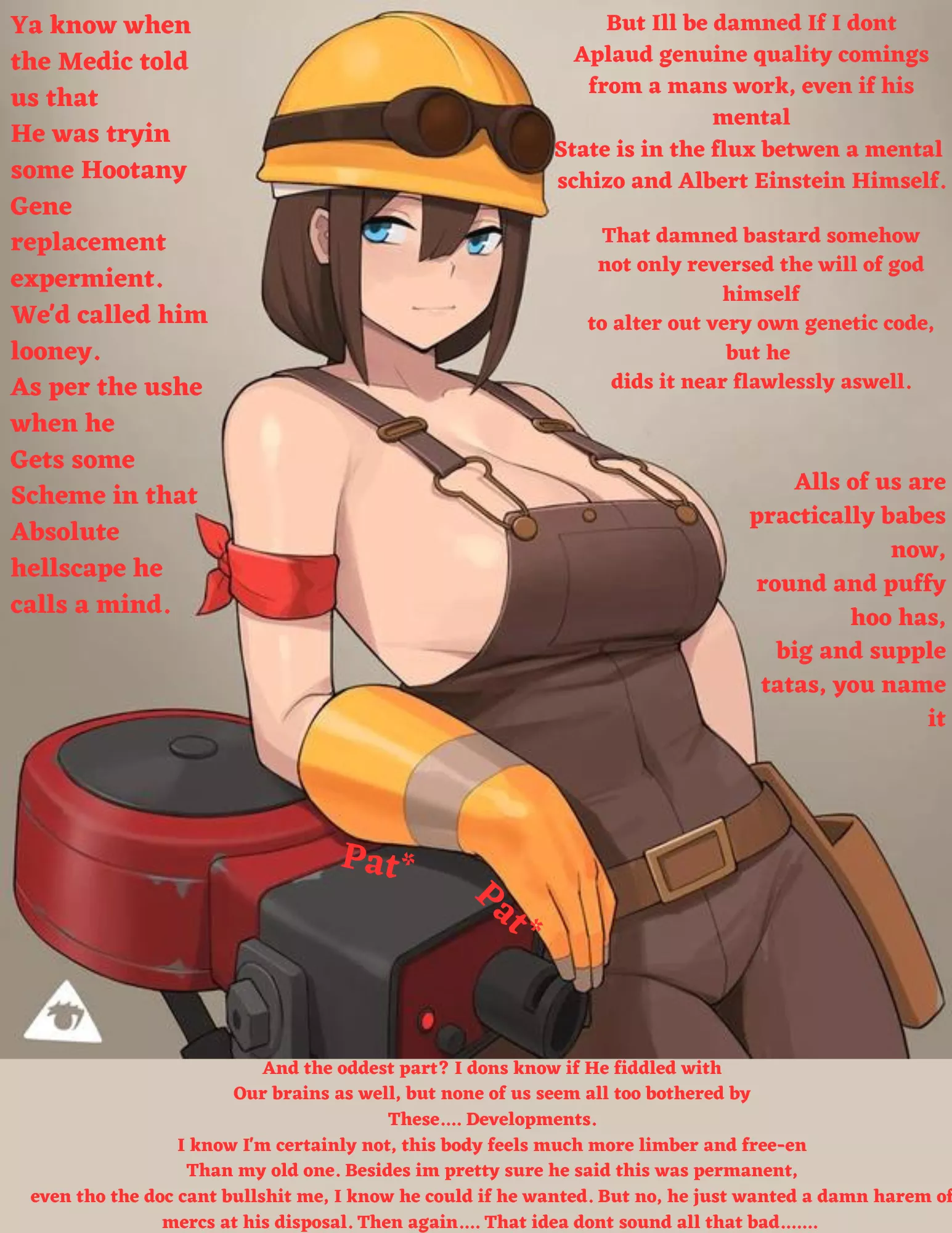 Medics Gene reversal [Tf2] [gender bender] [harem mention] [engineer] [overalls] [lewd] [Artist-Dnburik]