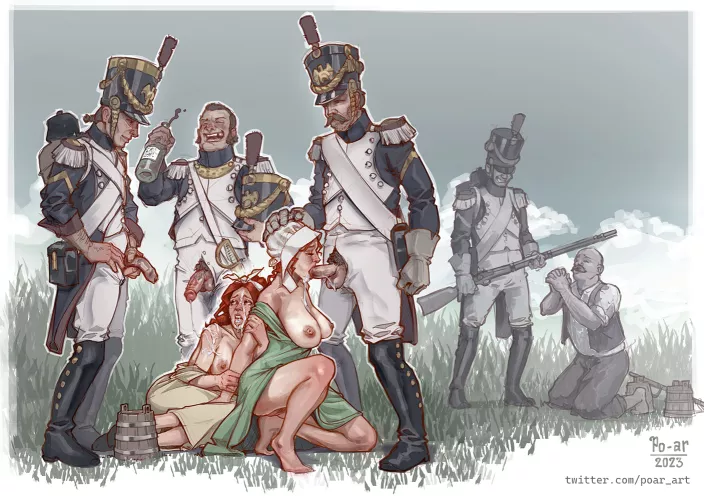 Peasant! Your family has been requisitioned to support the Great Army! [Po-ar]