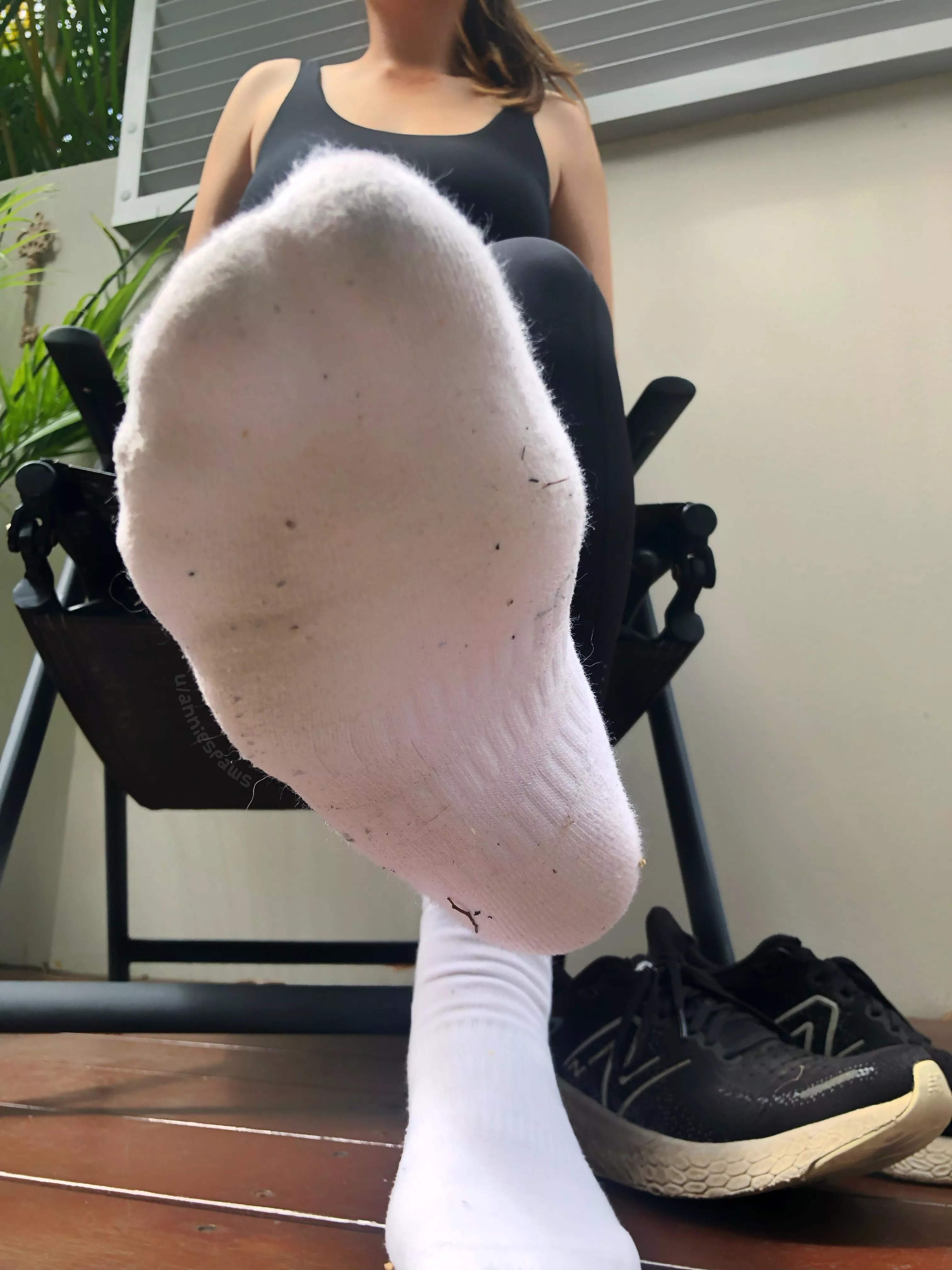 Post-run socks, do you want a taste?