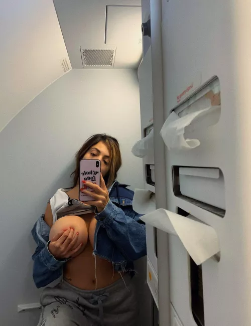 Semi-flashing on an airplane