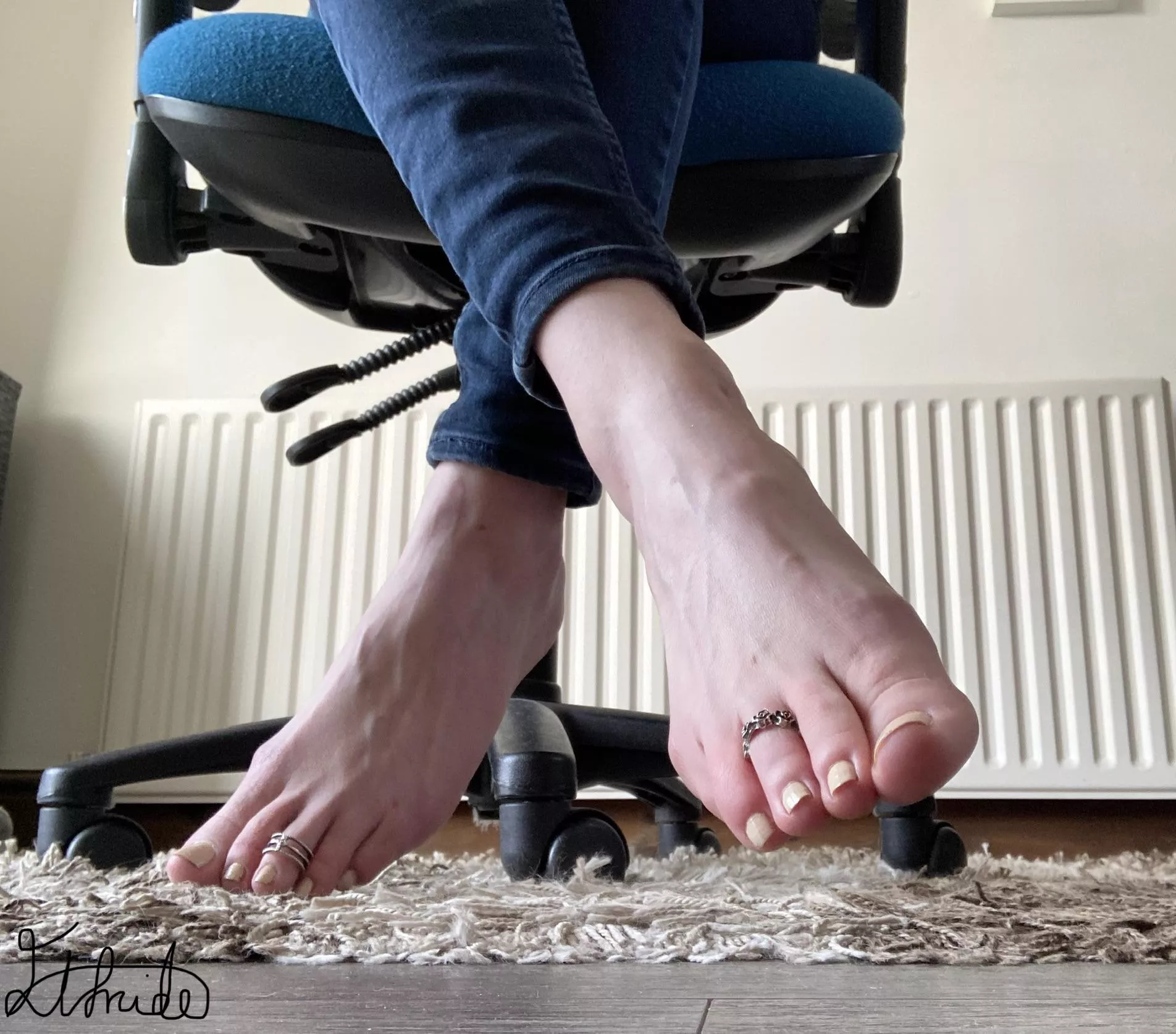 Sitting on my office with my feet in your face, like this angle?