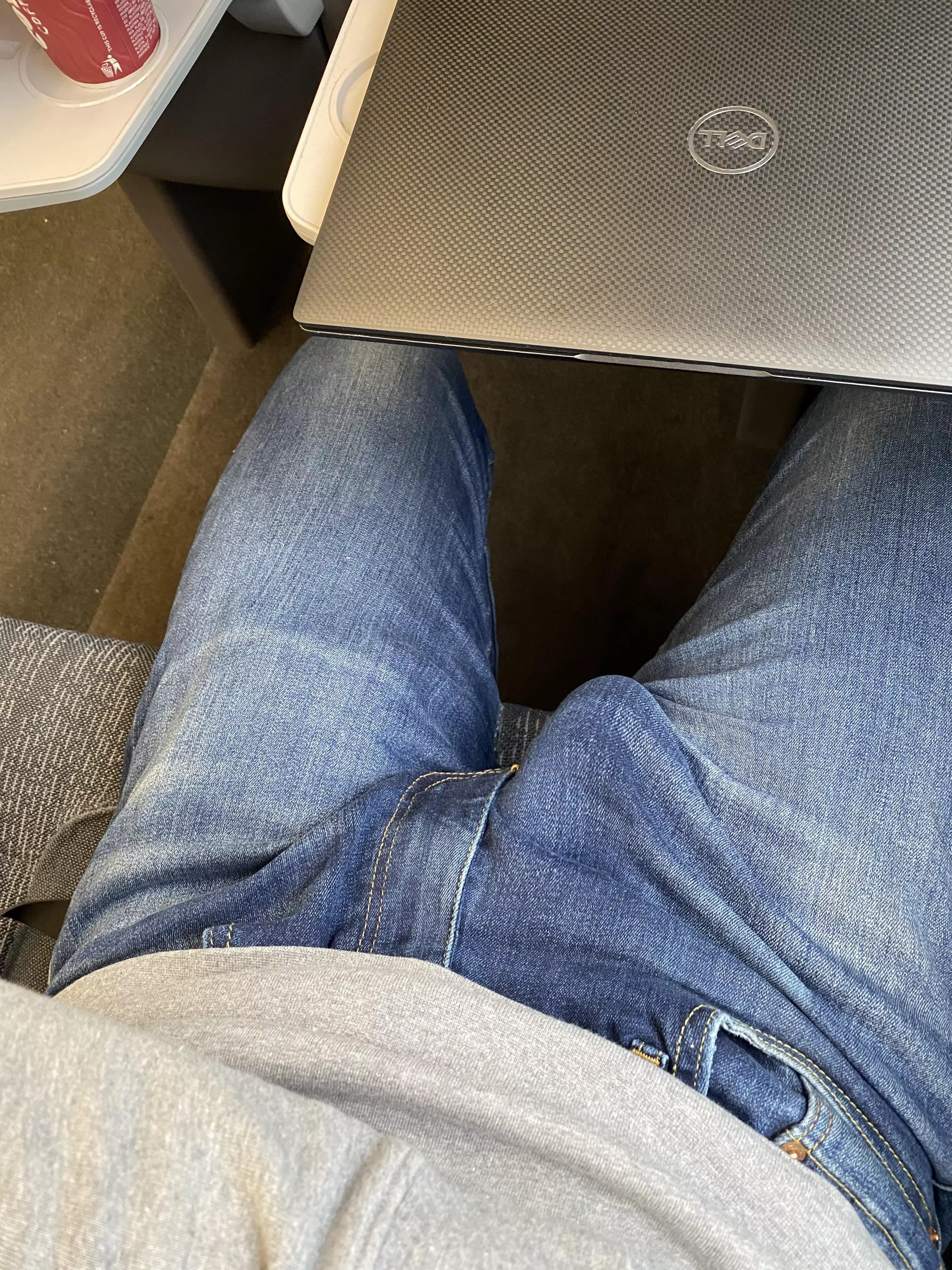 Sitting on the train minding my own business.