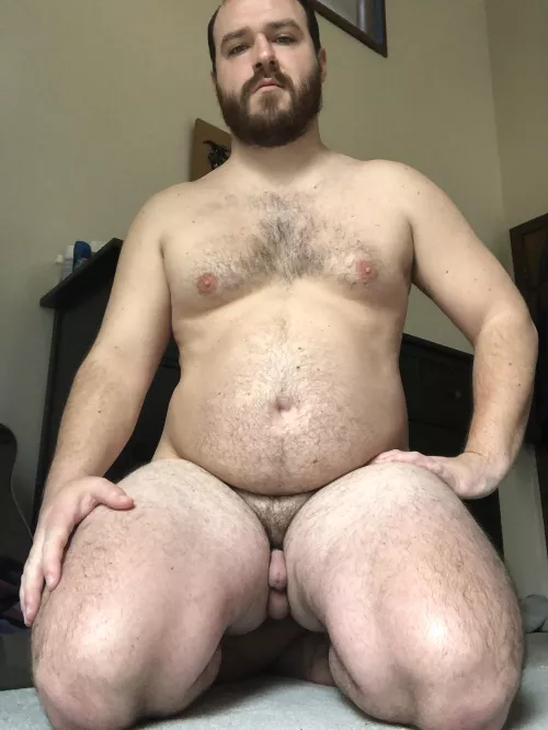 the way my huge thighs destroy my dick and balls..