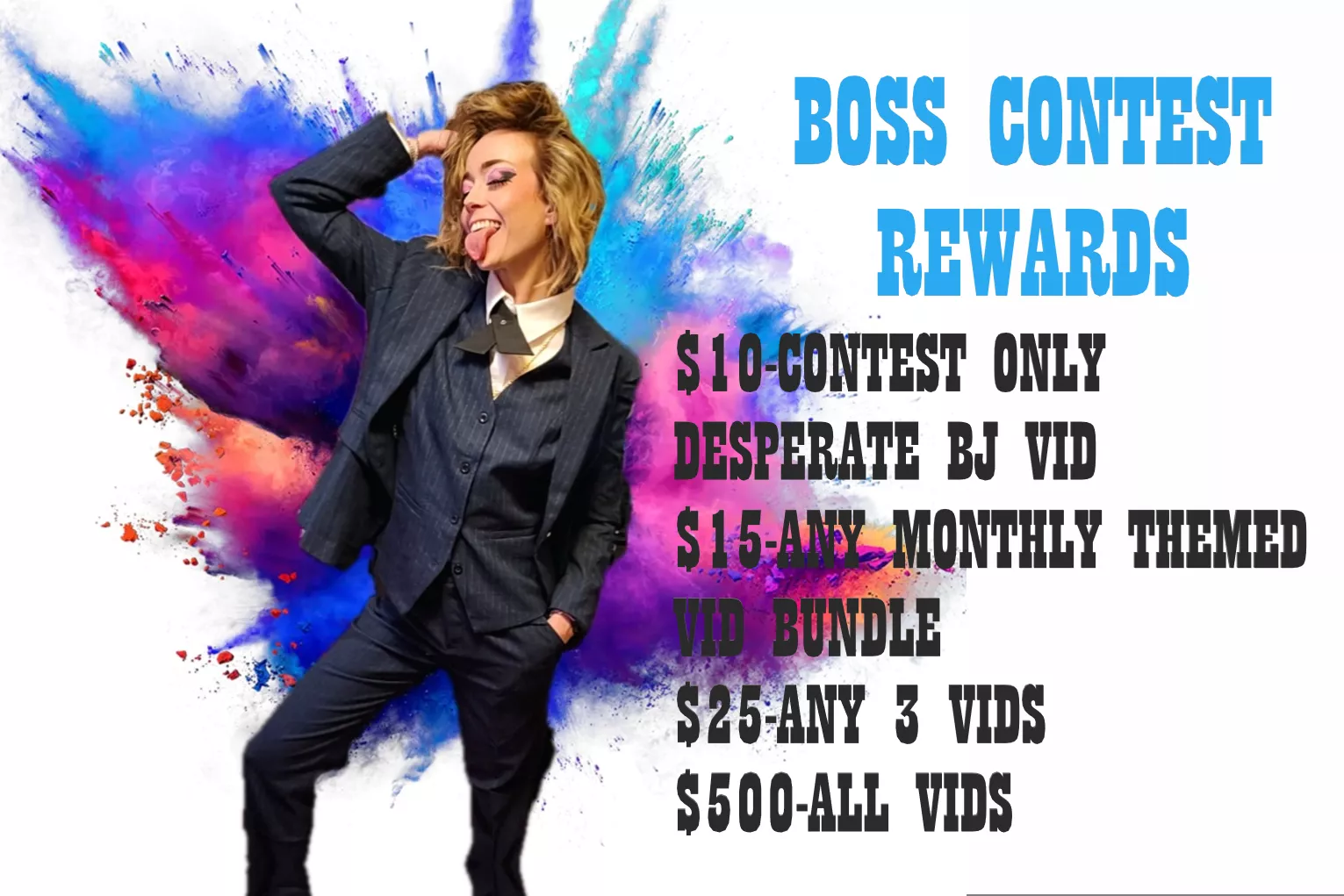 Vote for me to get some awesome rewards and to show the FBI agent who watches you jerk off that you have really good taste 🥰