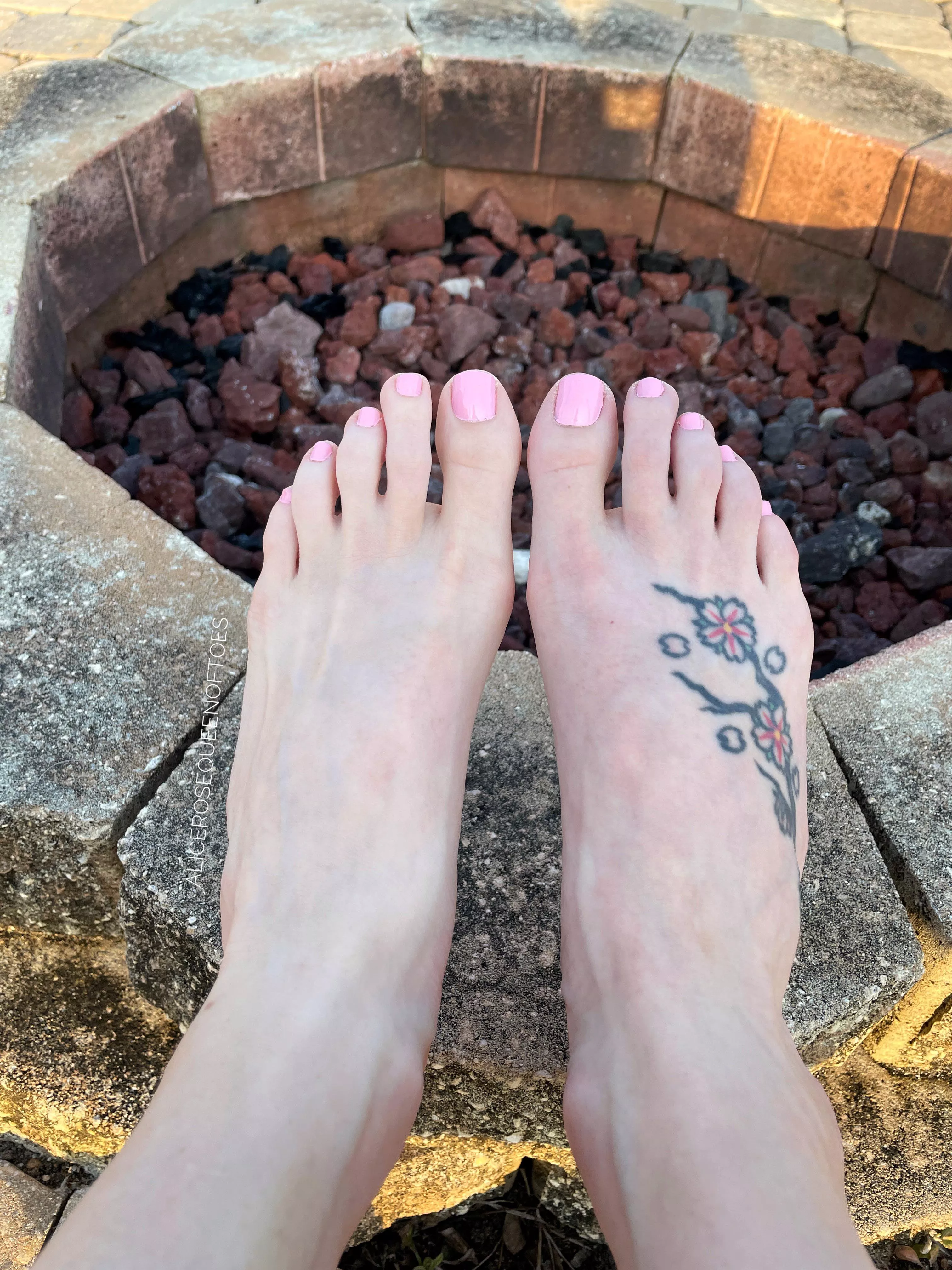 We could make some s’mores, but I think my toes make a better treat 🤷‍♀️😋