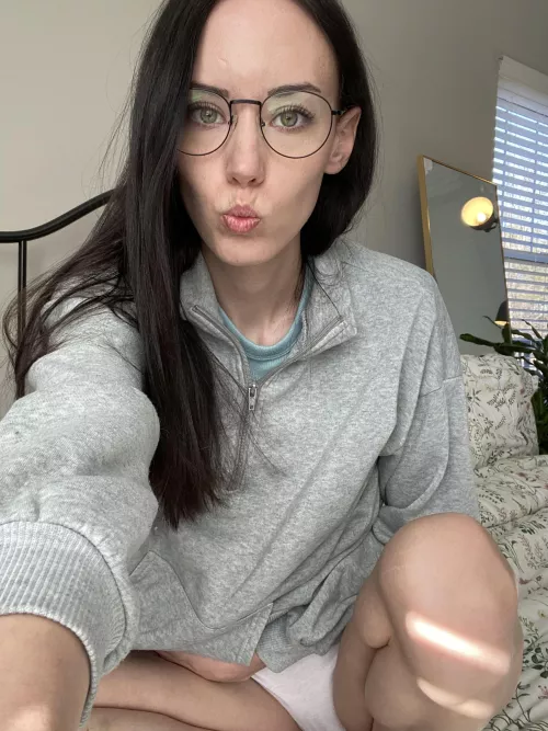 A kissy face lewd working from home