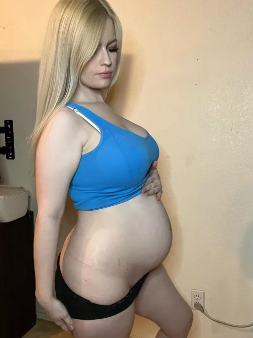 Barely 5 months… I wonder if guys like my belly as much as I do