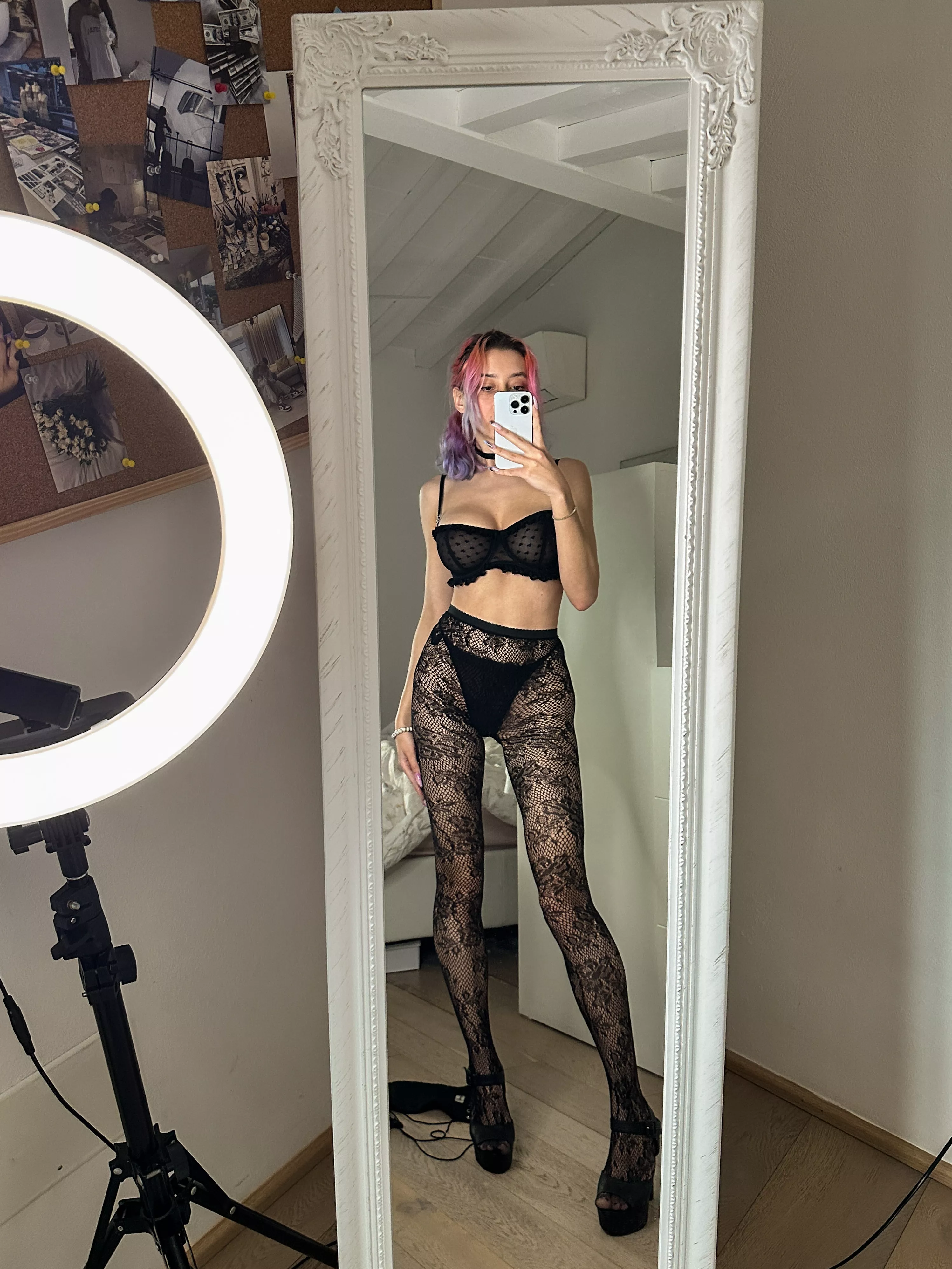 Feeling hot semi-naked wearing all black