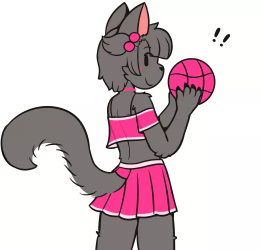 furry drawing of a cat playing sports i did (Twitter - @Chabooey1)