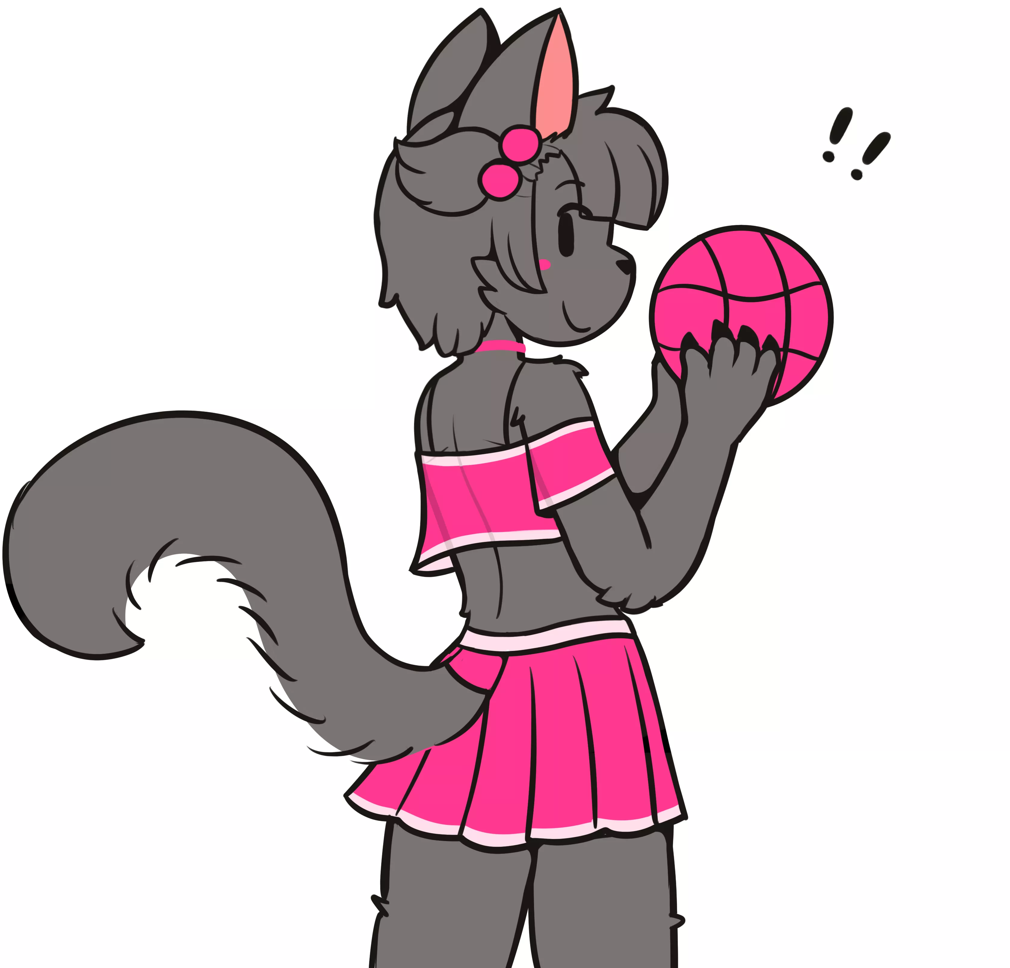 furry drawing of a cat playing sports i did (Twitter - @Chabooey1)