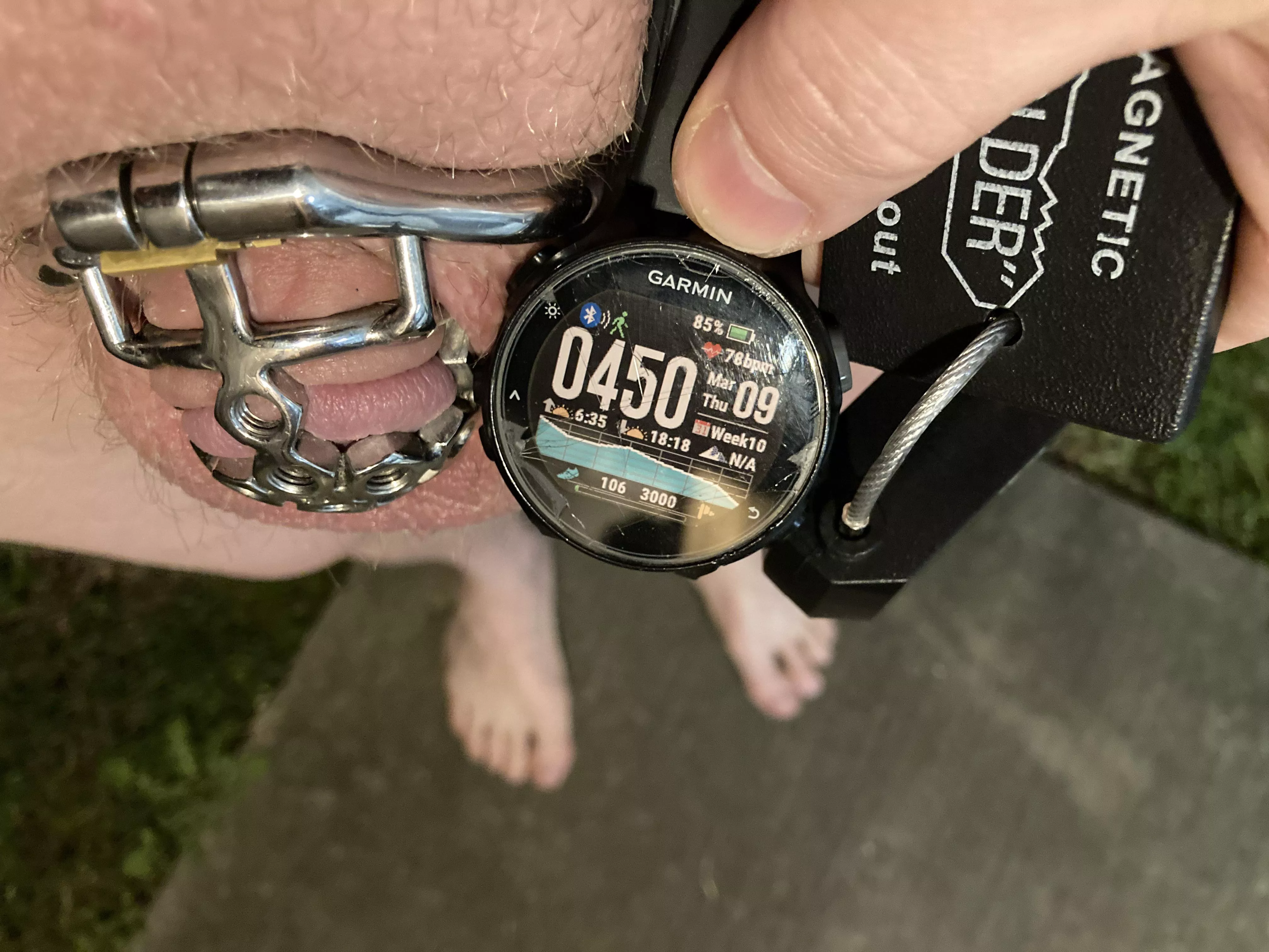 Good morning, Goddess. Thank You for keeping Your worthless little clitty locked up for the past seven days.