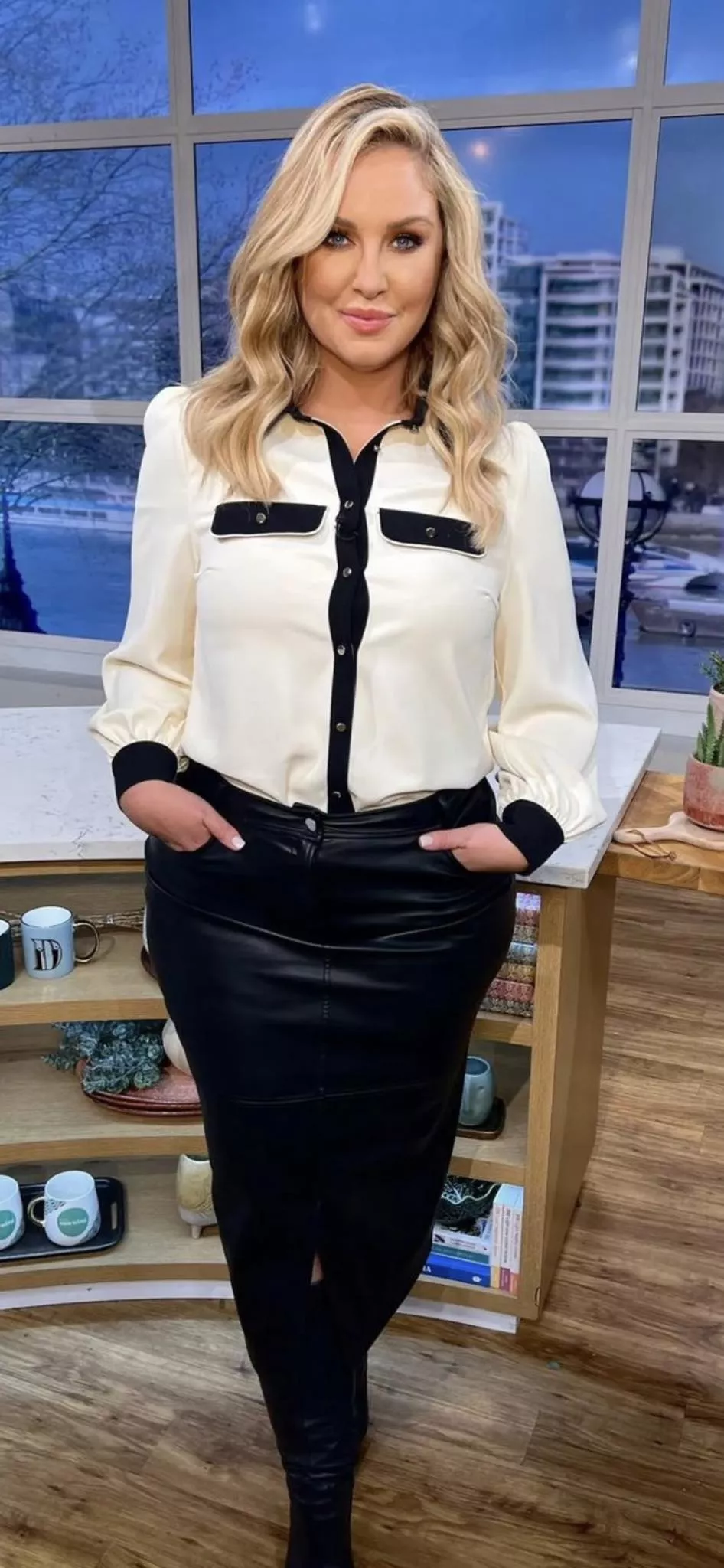 Josie Gibson in leather