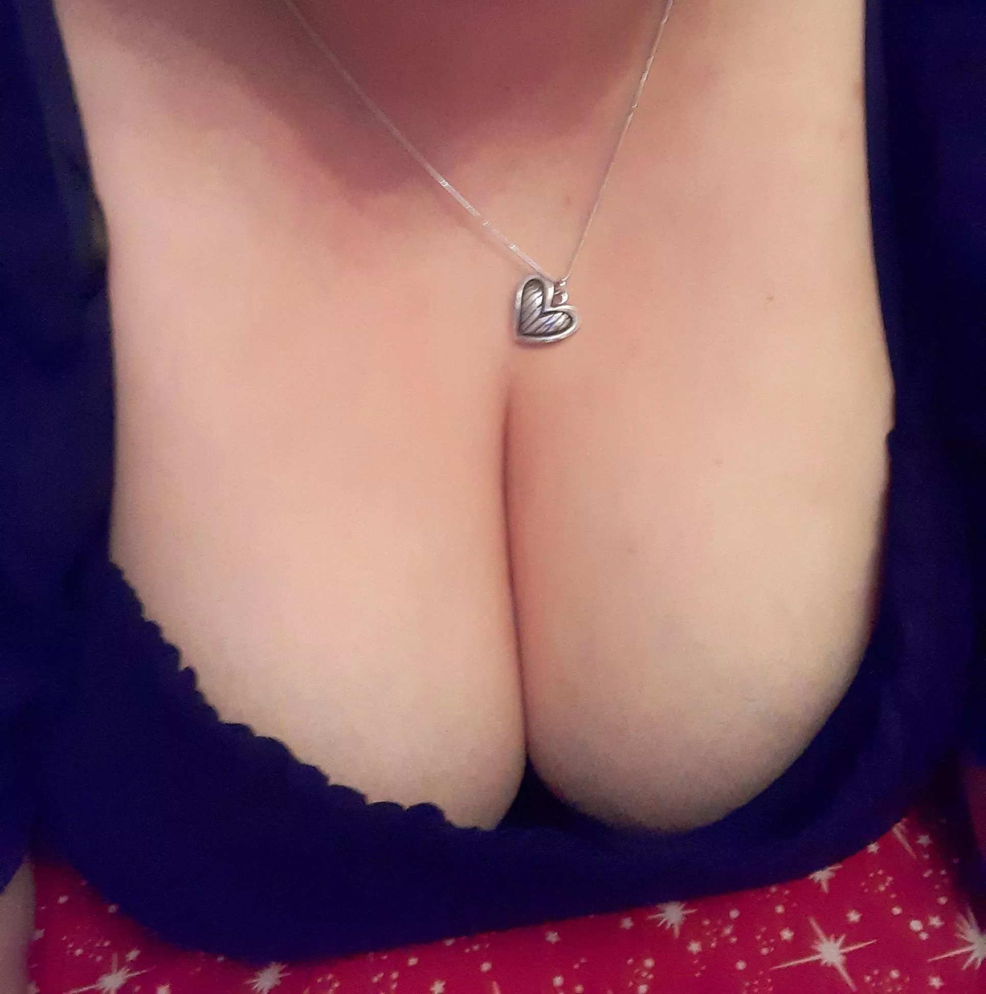 My boobs keep spilling out my dress on our dinner date, hope it's not too distracting