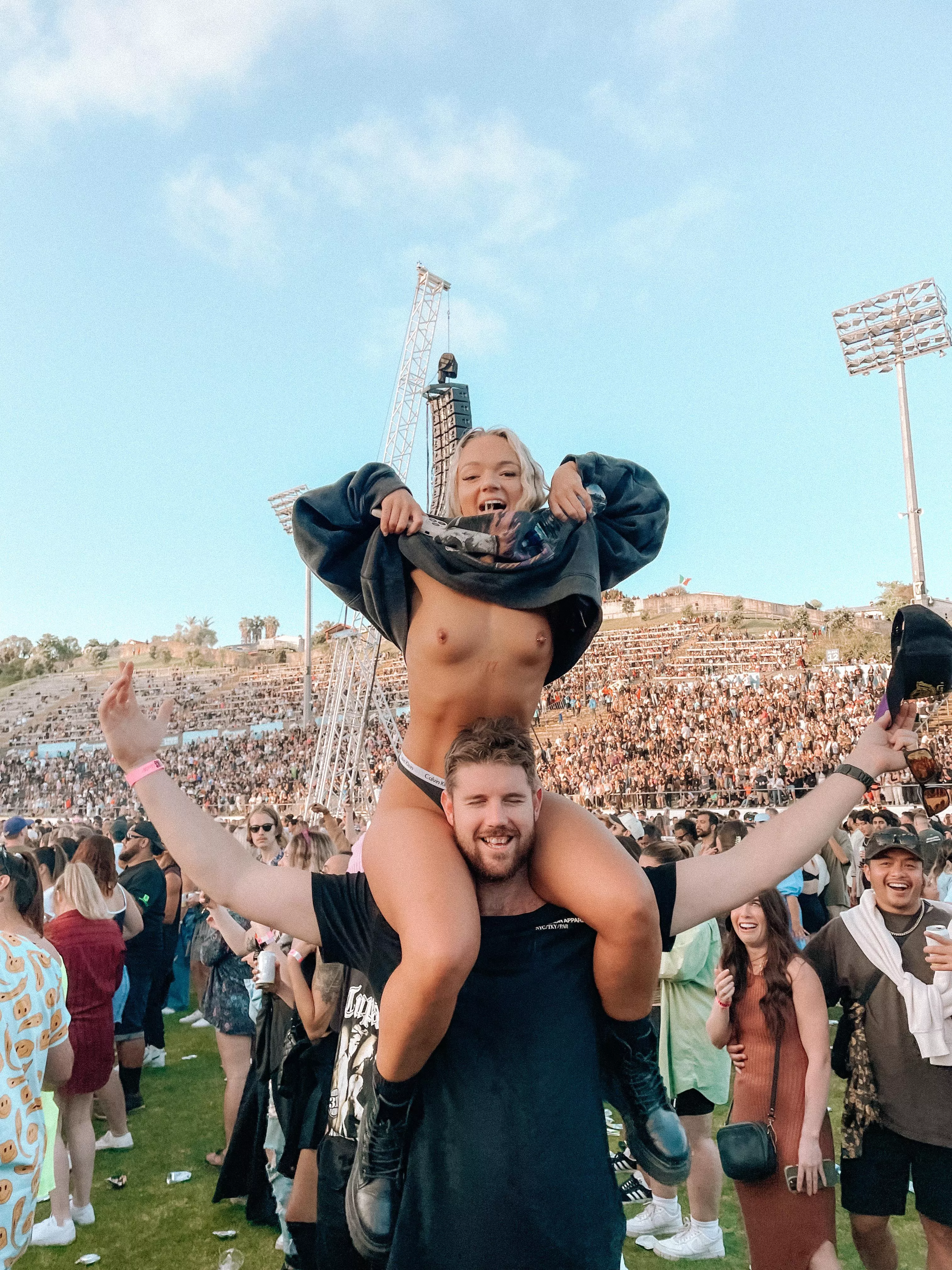 my happy place is on someone’s shoulders with my tits out