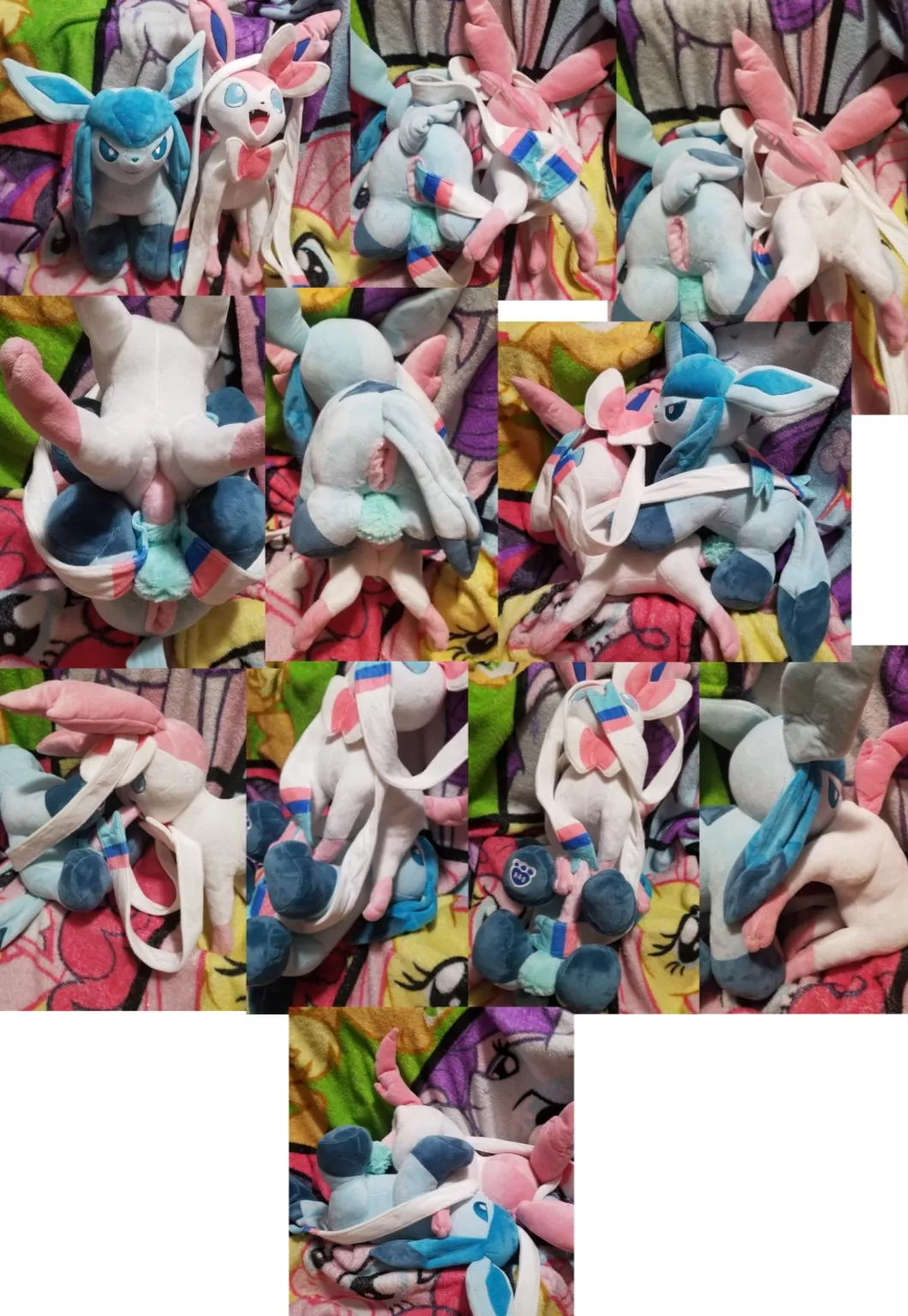 NSFW fuckable feral Pokemon eeveelutions female Sylveon x male Glaceon [MF] (Furrysale)