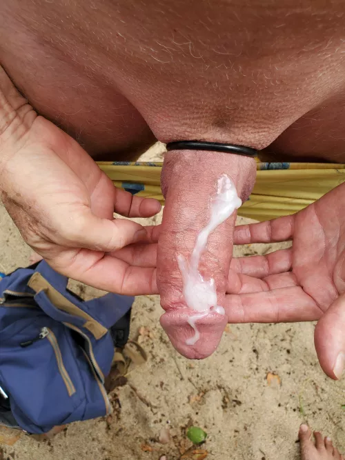 [Proof] I asked if he would cum on my cock, and he did...