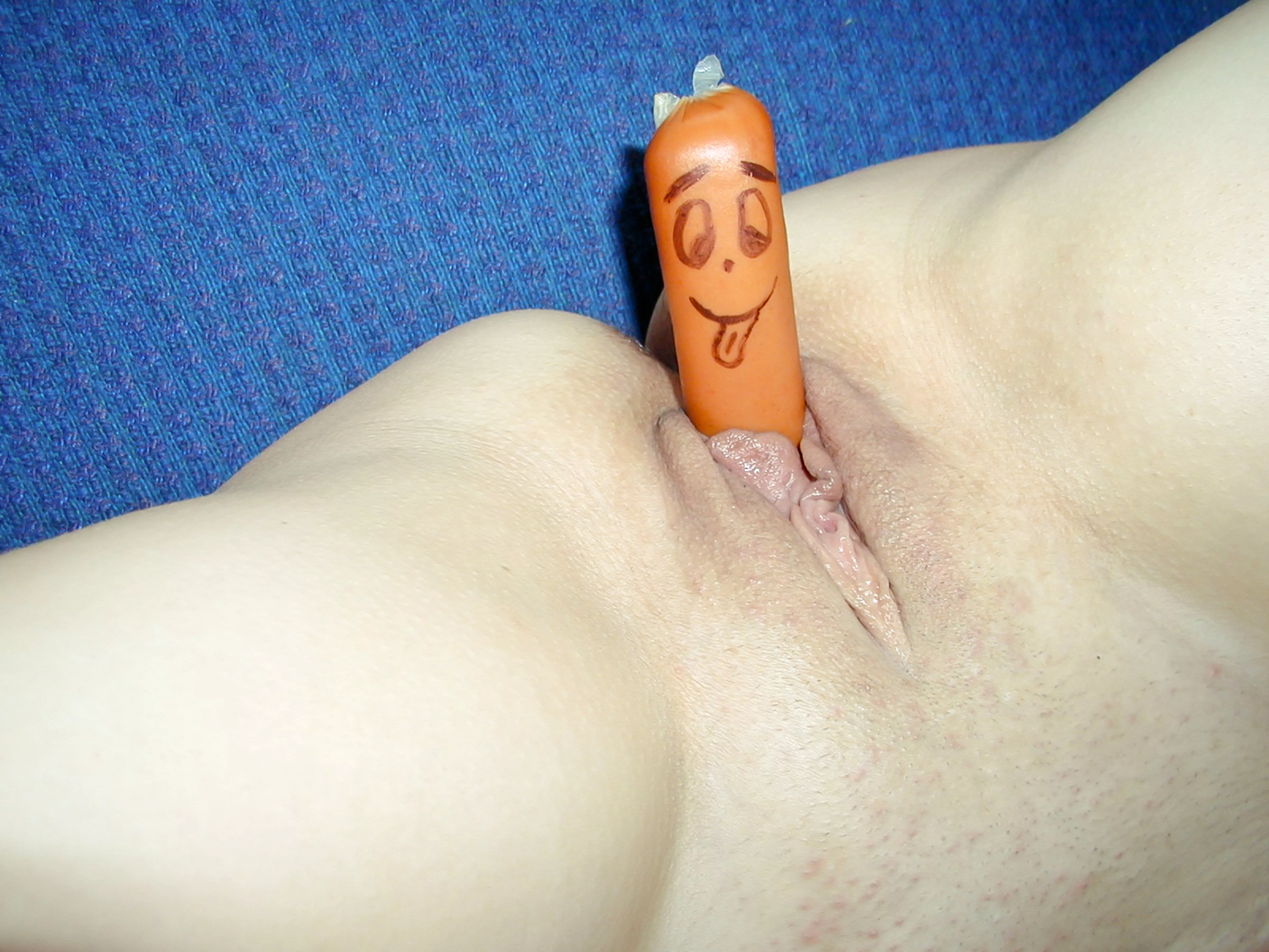 Sausage in hungry pussy.