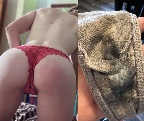 [Selling] [US]💦 Sweet Creamy Pregnancy Panties 🤤 6 Pics Included! Vaccum Sealed! 24hr wear or longer ;)