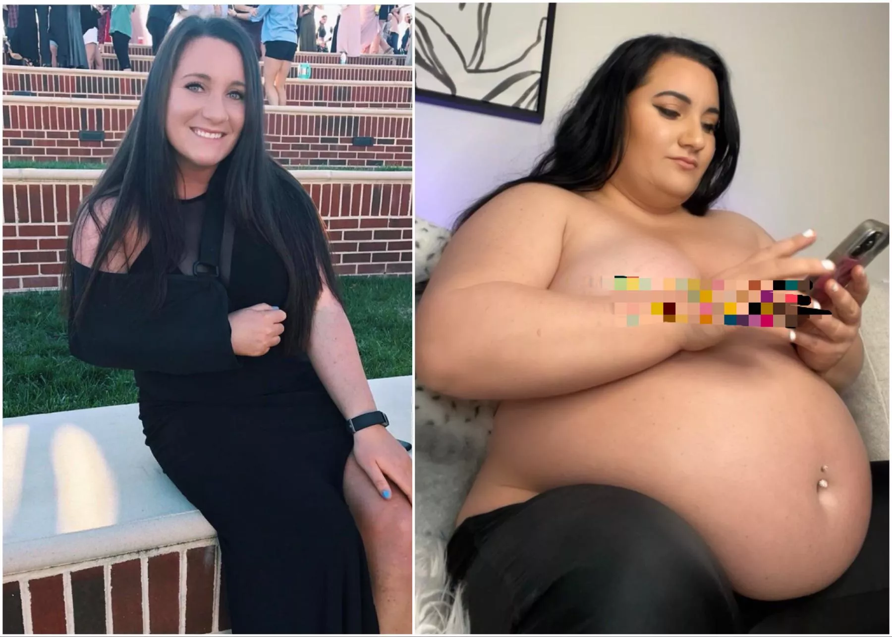 Soooo uh idk if you can tell but I’ve gained a TON of weight, especially recently, and although this is not my most flattering picture I think it really puts into perspective how epic this journey has been 🙈🤯