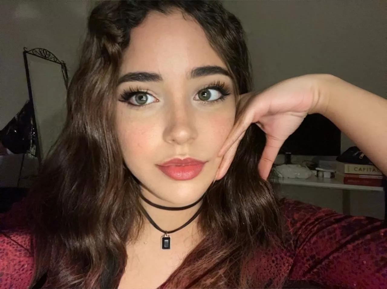 This cutie Latina is hiding something...