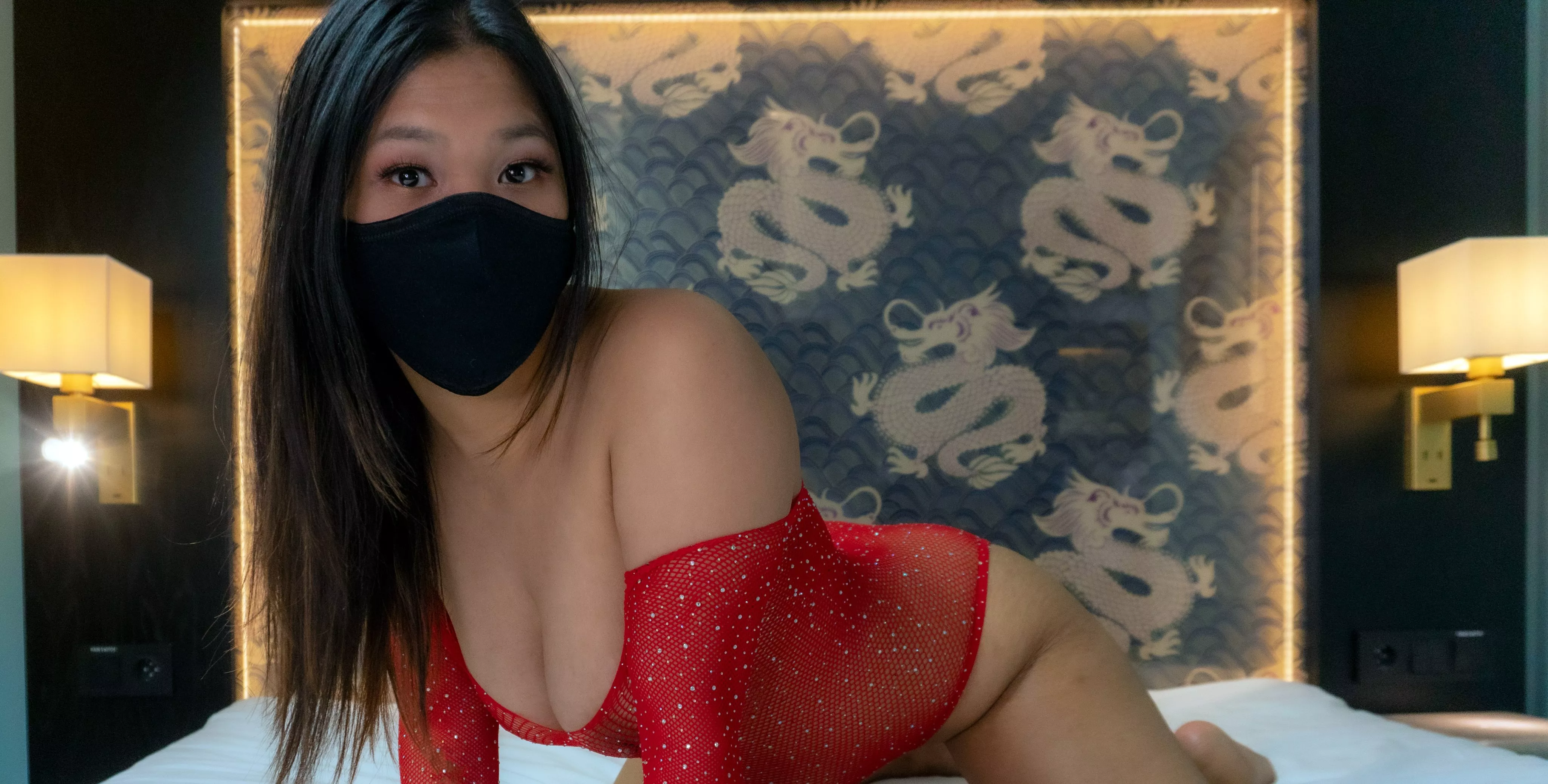 This red fishnet is my favorite, it sparkles!