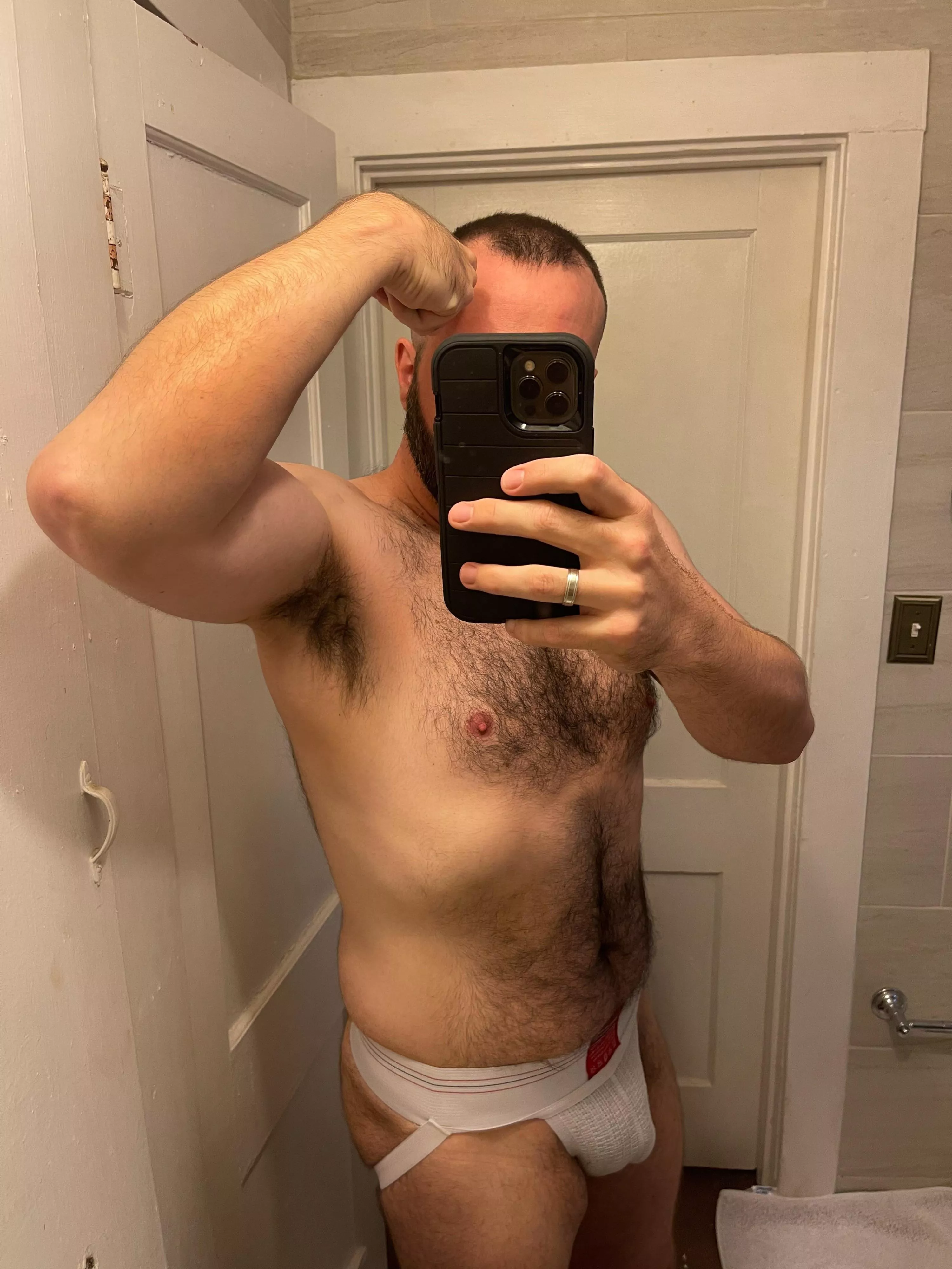 40, 6’4 210 lbs in Texas. Took this after today’s workout before my shower.