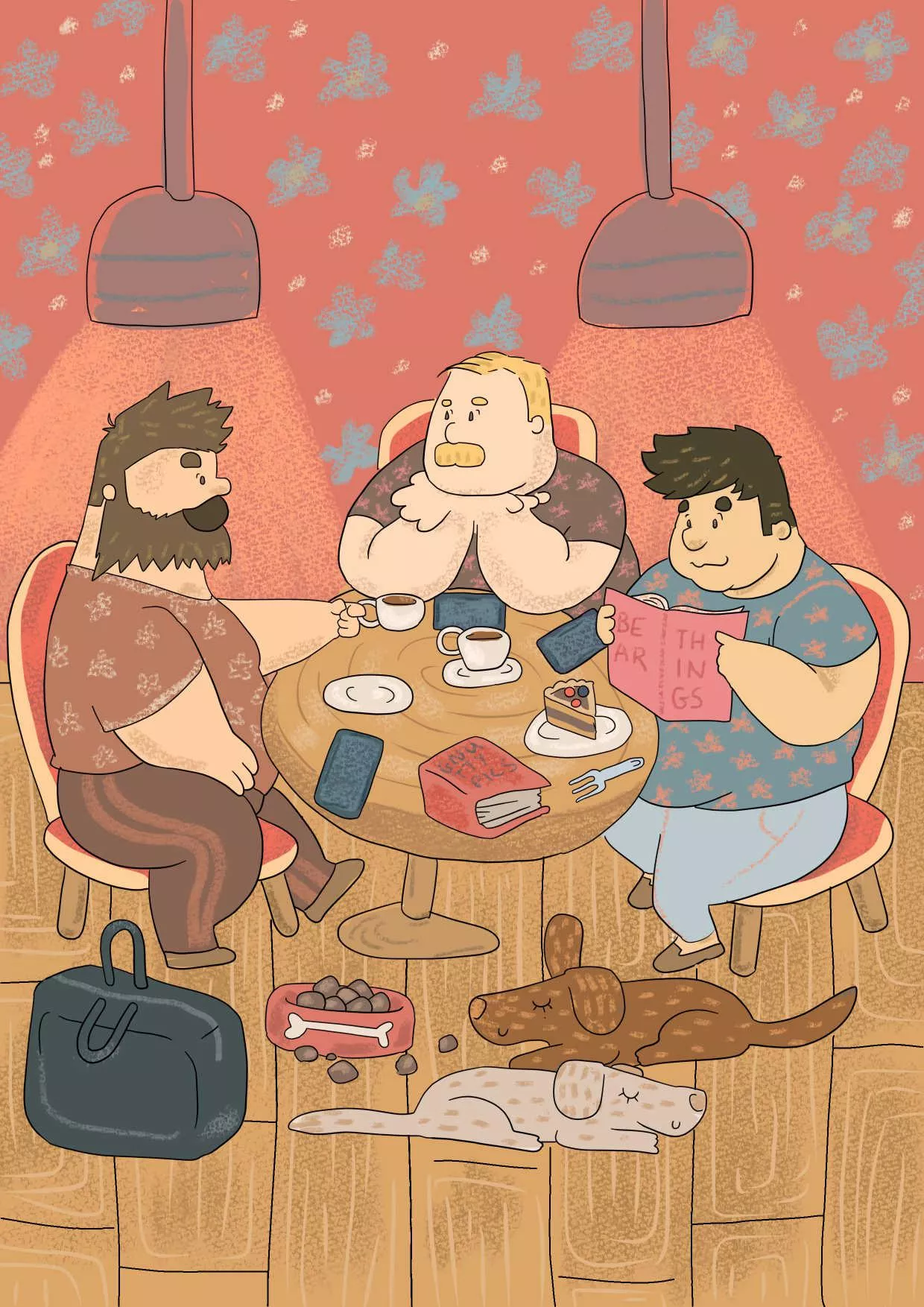 bears on coffee break by me