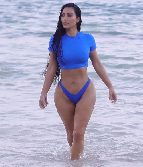 Blue bikini