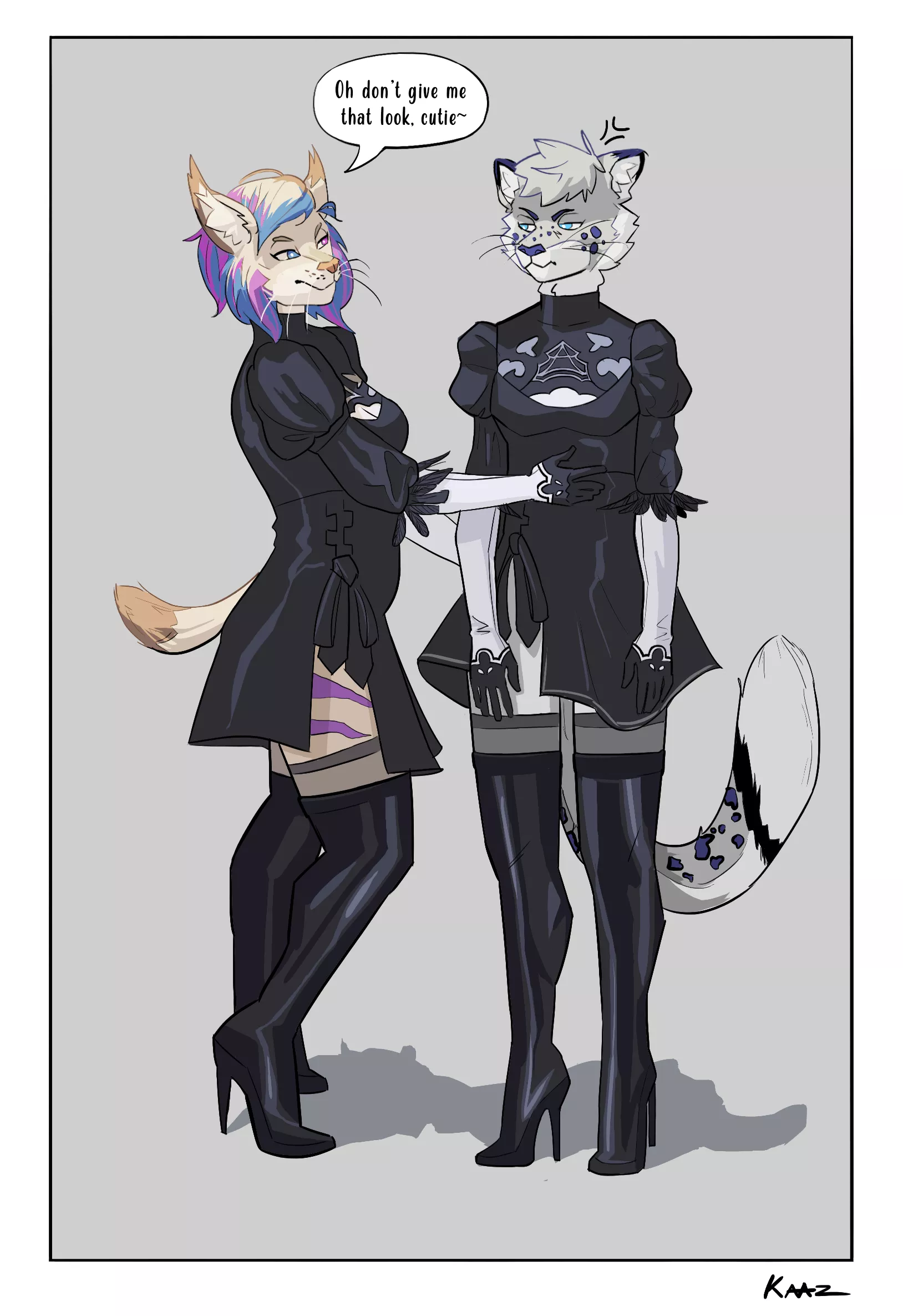 Couple doing 2b cosplay...Maybe on accident, Comms Open Dm if u're interested