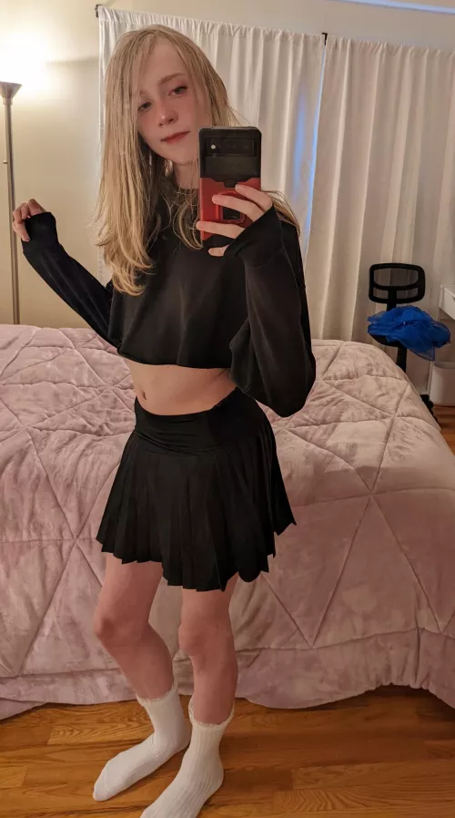 Felt like an egirl today~✨ (Day 12 of posting a pic everyday until I've worn all the feminine clothes in my wardrobe)