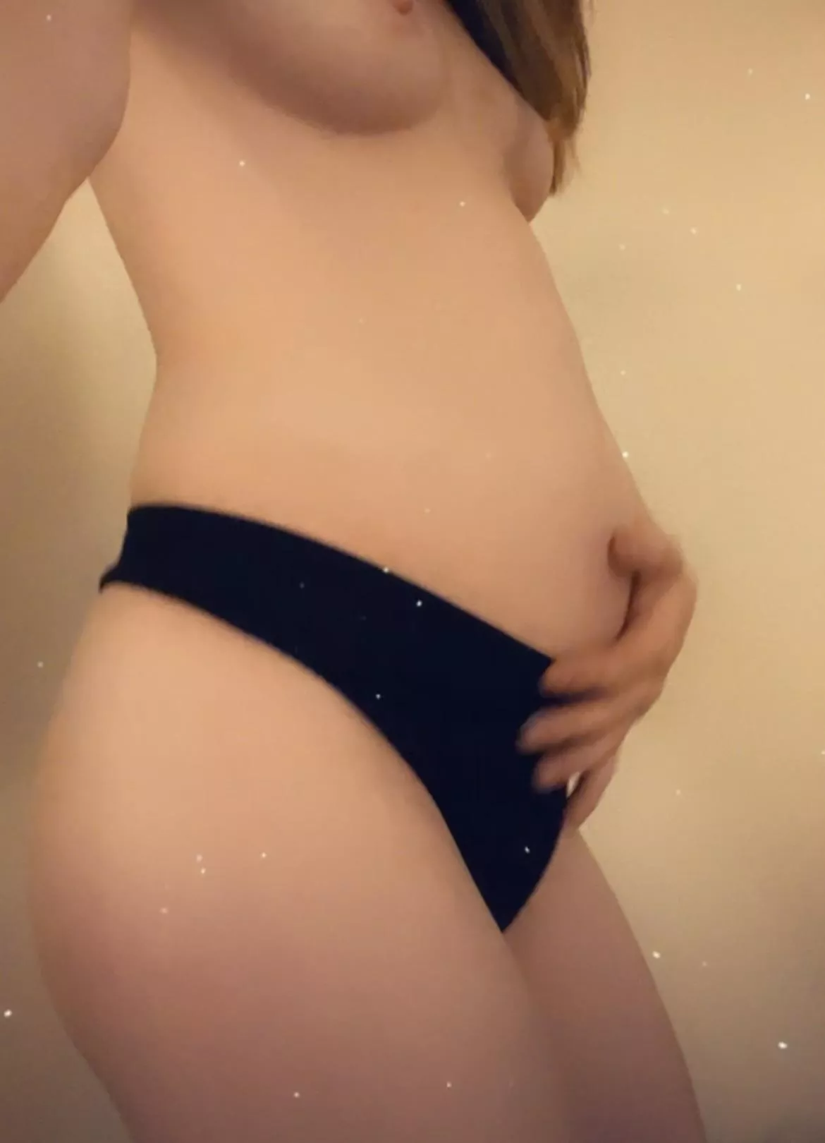 I love how you stretched my little belly 🤭😏