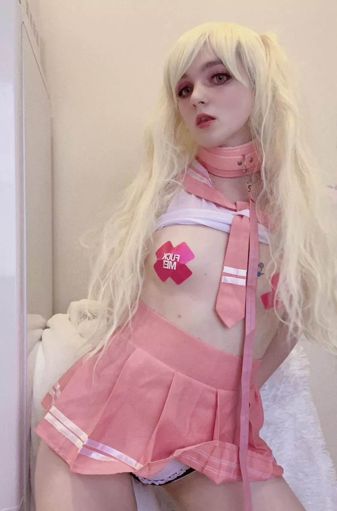 I want you to take these stickers off me