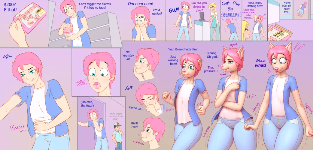 Inflatable Thief p1 by bendzz [M -> F Inflatable Dog]