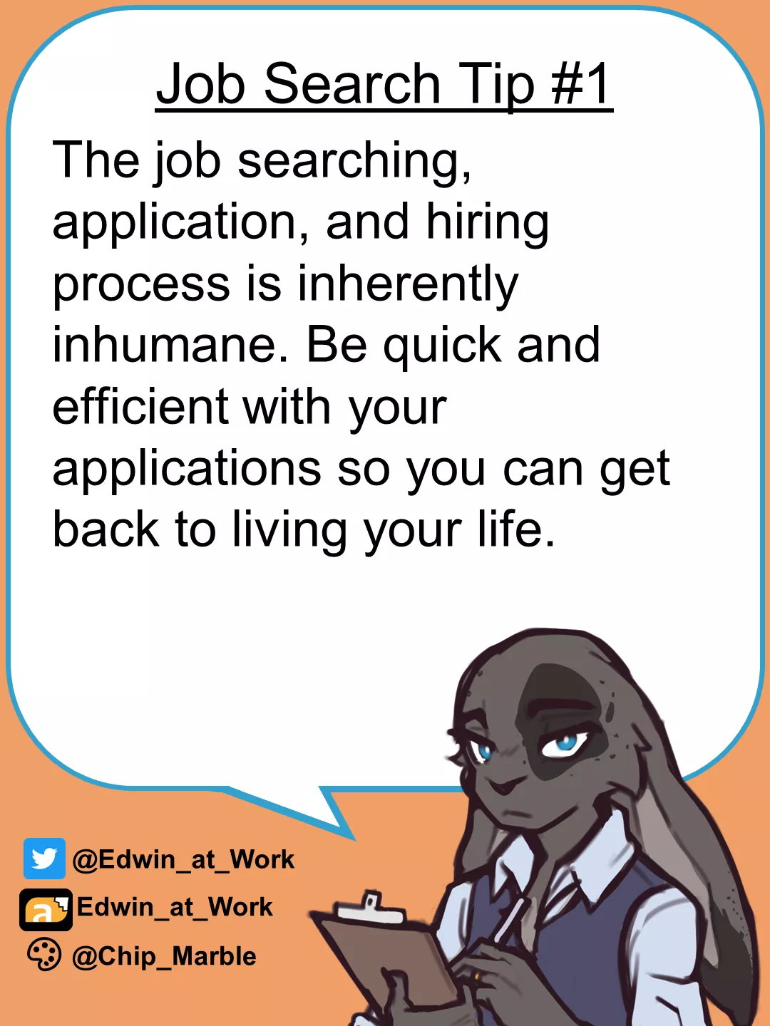 Job Search Tip 1: Edwin@Work, Job Coaching for Furries
