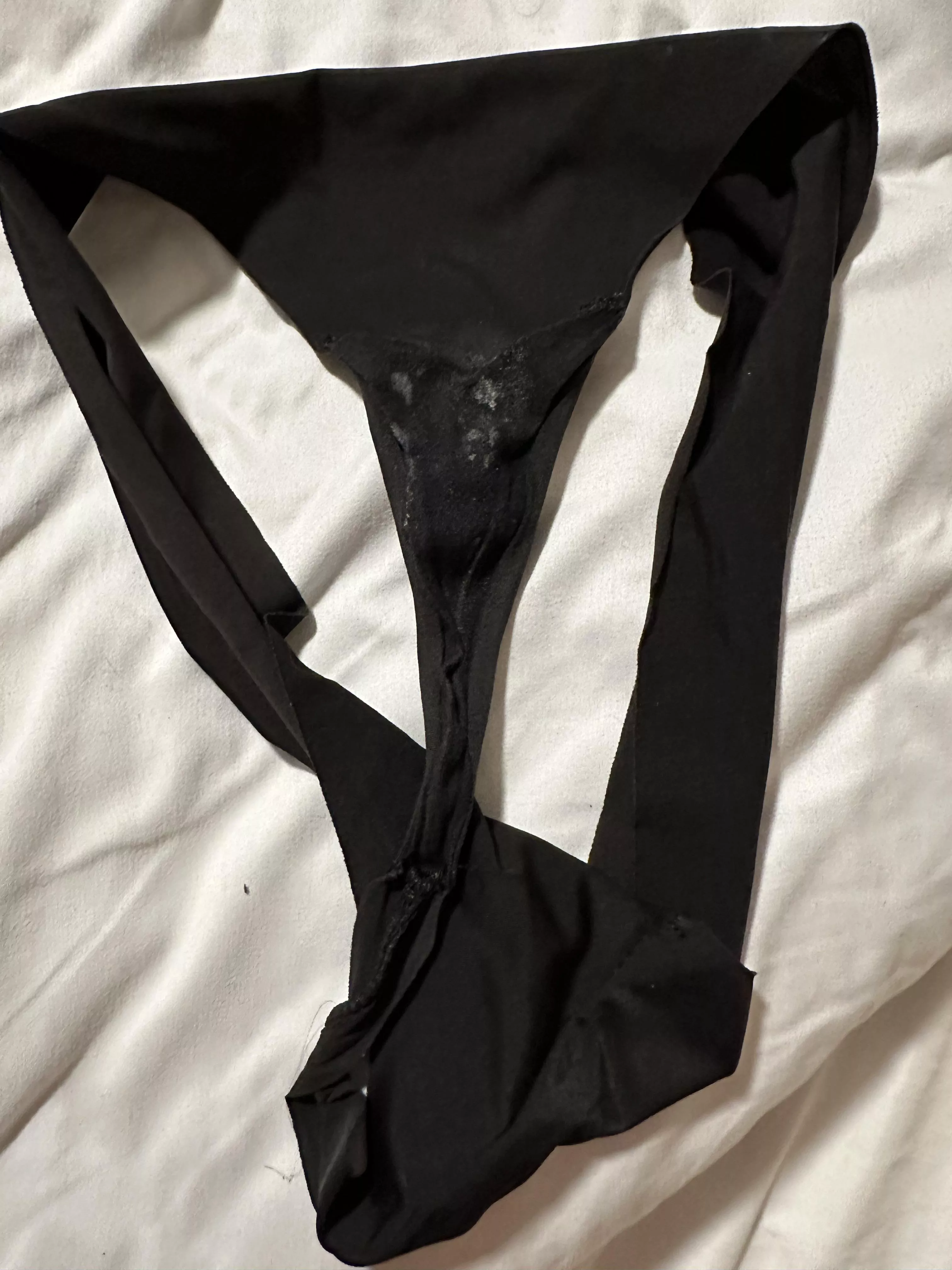 My thongs that were worn all day under my scrubs in the hospital with my nurse cum in them.