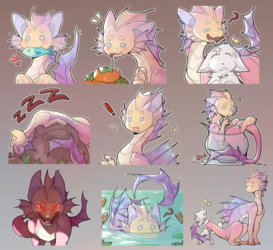 New sticker commission done x3 this time I drew this fish oc of a Furaffinity user :D I hope you guys like it! (Art made by Marychic3908)