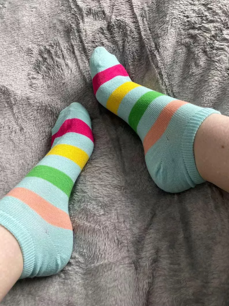 Rainbow stripes for sale 🌈 Let me know what you think! $10 with shipping included